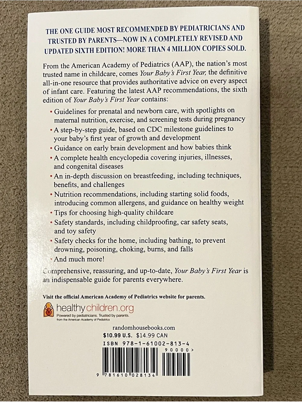 Your Baby's First Year 6th Edition by American Academy Of Pediatrics Paperback